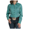 MSW9164255 Cinch Women's Long Sleeve Button Up Western Shirt - Turquoise Stripe