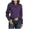 MSW9164256 Cinch Women's Long Sleeve Button Up Western Shirt - Purple
