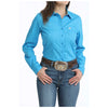 MSW9164260 Cinch Women's Long Sleeve Western Button down Shirt - Blue