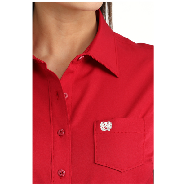 MSW9164269 Cinch Women's Long Sleeve Button Up ArenaFlex Western Shirt - Pink