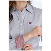 MSW9164271 Cinch Women's Long Sleeve Button Up Western Shirt - White Stripe