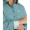 MSW9164276 Cinch Women's Long Sleeve Western Button Up Shirt - Teal Print