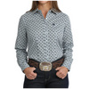MSW9164280 Cinch Women's Long Sleeve Western Shirt - Blue Print