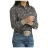 MSW9165047 Cinch Women's Long Sleeve Western Button Shirt - Grey Paisley