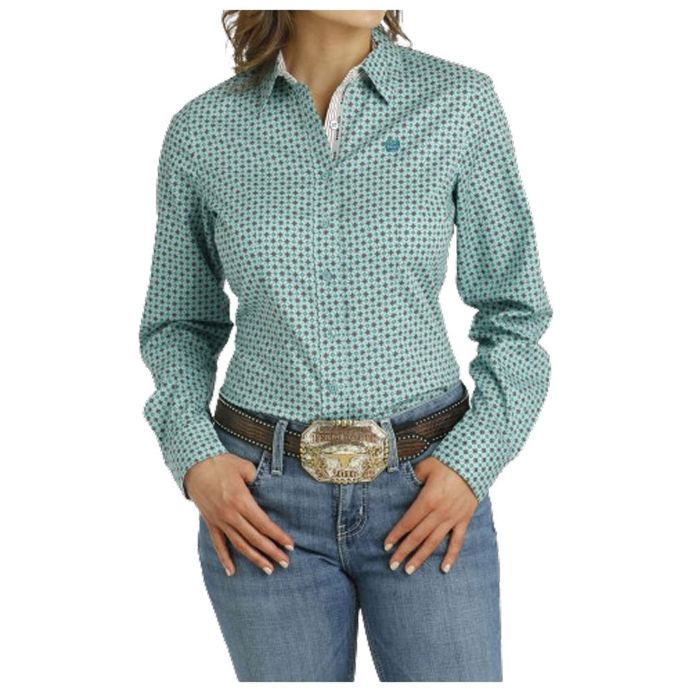 MSW9165051 Cinch Women's Long Sleeve Western Button Shirt Light