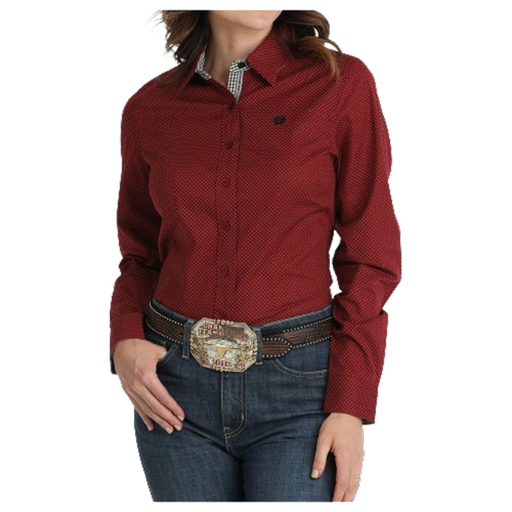 Womens  Royal Blue Long Sleeve Western Shirt 43895
