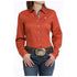 MSW9165063 Cinch Women's Long Sleeve Button Up Western Shirt - Copper Stripe