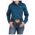 MSW9165064 Cinch Women's Long Sleeve Western Button Shirt - Blue