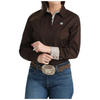 MSW9165086 Cinch Women's Long Sleeve Western Button Up Shirt - Solid Brown