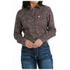 MSW9201045 Cinch Women's Long Sleeve Western Snap Shirt - Purple Paisley
