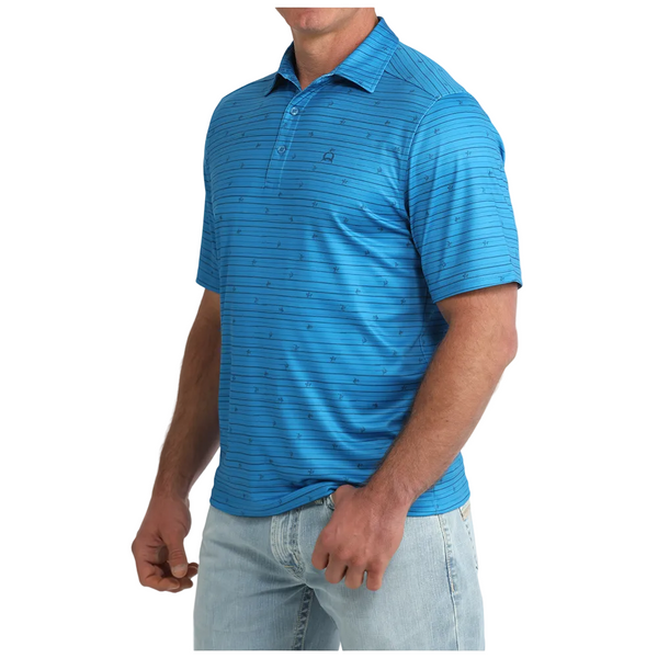 MTK1865044 Cinch Men's ArenaFlex Short Sleeve Polo - Blue