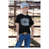 MTT7670170 Cinch Boys Short Sleeve Logo Shirt - Black