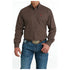 MTW1105654 Cinch Men's Long Sleeve Button down Western Shirt- Brown Print