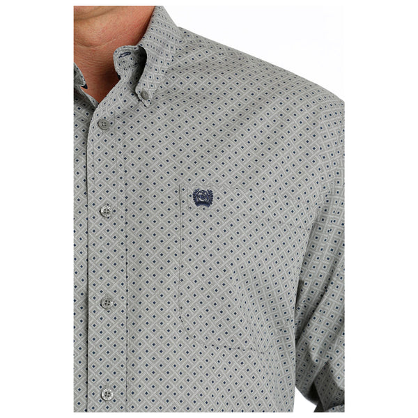 MTW1105698 Cinch Men's Long Sleeve Buttondown Western Shirt - Grey Print