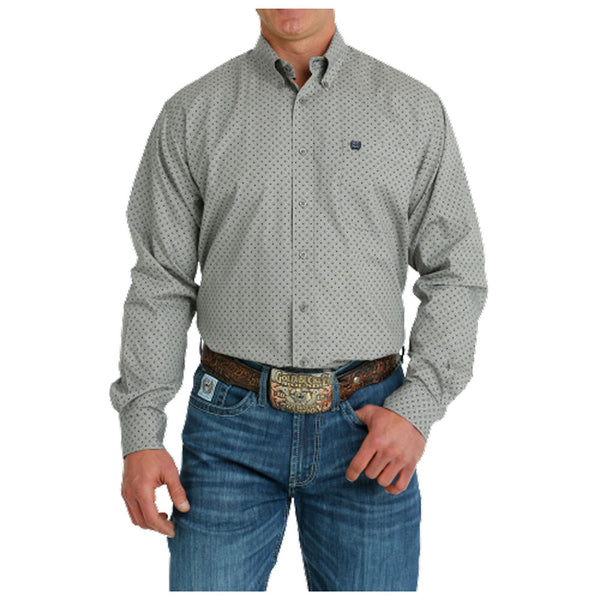 MTW1105698 Cinch Men's Long Sleeve Buttondown Western Shirt - Grey Print