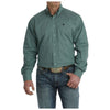MTW1105706 Cinch Men's Long Sleeve Buttondown Shirt - Green Print