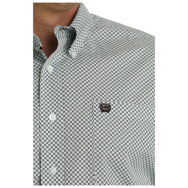 MTW1105731 Cinch Men's Long Sleeve Buttondown Shirt - Light Blue Print
