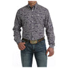 MTW1105738 Cinch Men's Long Sleeve Buttondown Shirt - Purple Paisley