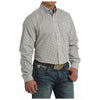 MTW1105744 Cinch Men's Long Sleeve Buttondown Shirt - White Print