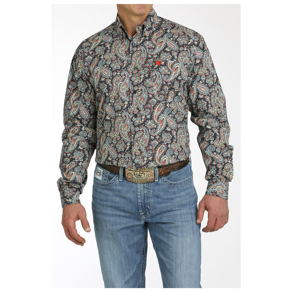 MTW1105745 Cinch Men's Long Sleeve Buttondown Shirt - Paisley