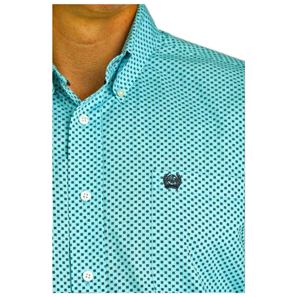 MTW1105753 Cinch Men's Long Sleeve Buttondown Shirt - Blue Print