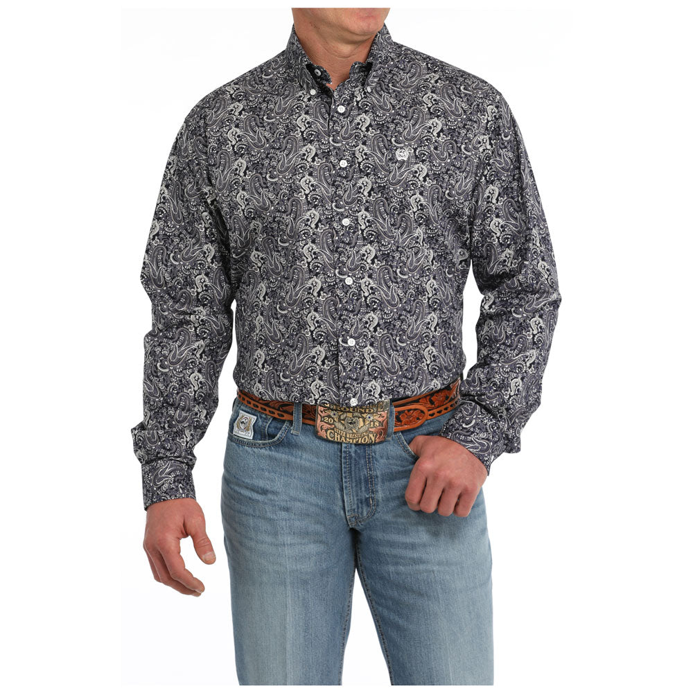 MTW1105857 Cinch Men's Long Sleeve Button Down Western Shirt - Multicolor Paisley