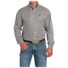MTW1105917 Cinch Men's Tencel Striped Button Down Western Shirt - Burgundy & White