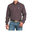 MTW1105920 Cinch Men's Long Sleeve Western Button Down Shirt - Purple Print