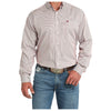 MTW1105924 Cinch Men's Tencel Striped Button Down Western Shirt - Pink