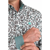 MTW1105969 Cinch Men's Long Sleeve Button down Western Shirt - White Paisley