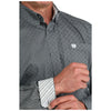 MTW1105987 Cinch Men's Long Sleeve Button-down Western Shirt - Grey Medallion Print