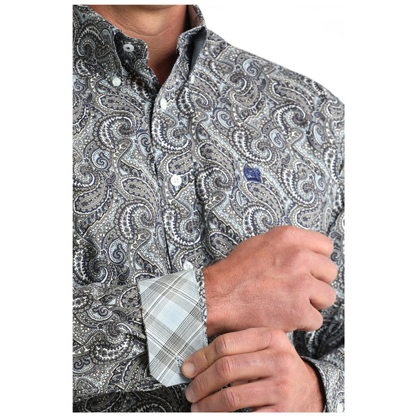MTW1106001 Cinch Men's Long Sleeve Western Button down Shirt - Multicolor Paisley