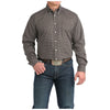 MTW1106020 Cinch Men's Long Sleeve Button down Western Shirt - Brown & Navy