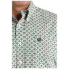 MTW1106033 Cinch Men's Long Sleeve Button down Western Shirt - Cream Print
