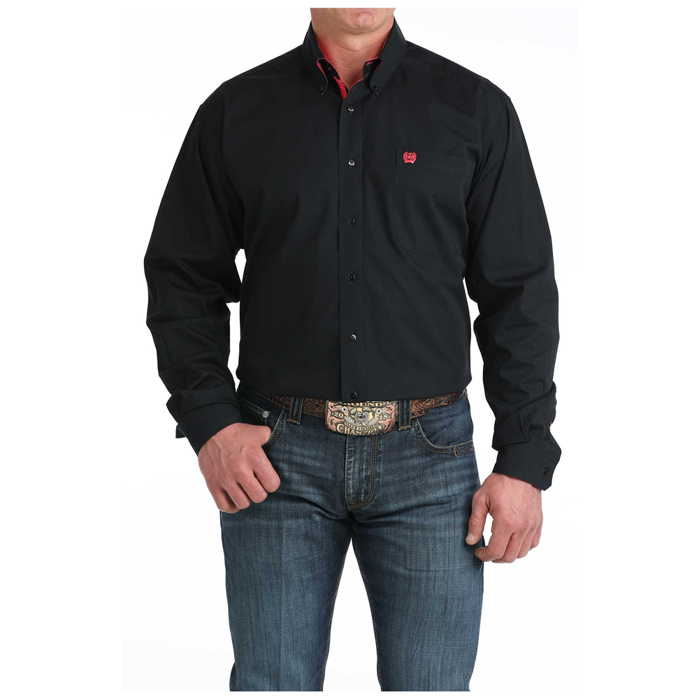 MTW1106042 Cinch Men's Long Sleeve Button Down Western Shirt - Black
