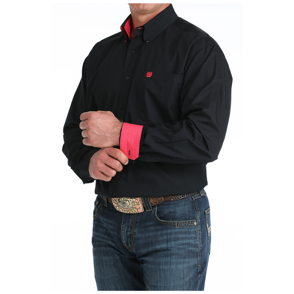 MTW1106042 Cinch Men's Long Sleeve Button Down Western Shirt - Black