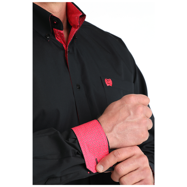 MTW1106042 Cinch Men's Long Sleeve Button Down Western Shirt - Black