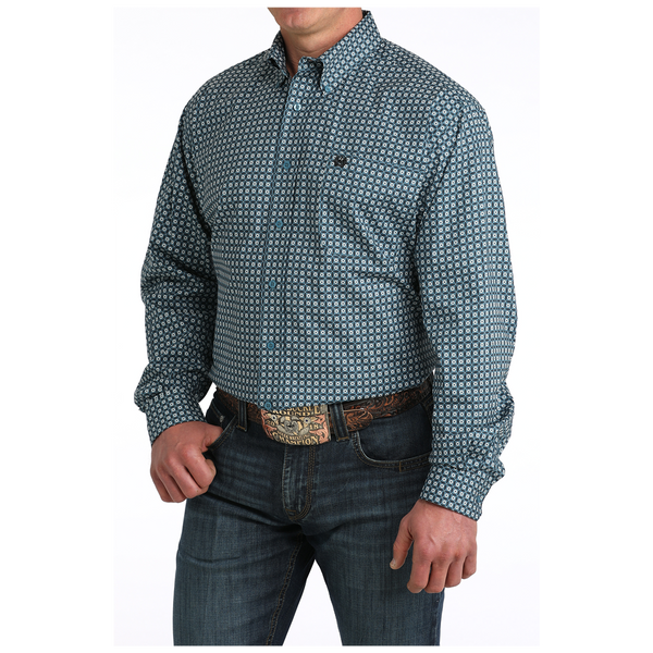 MTW1106049 Cinch Men's Long Sleeve Button Down Western Shirt - Blue