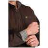 MTW1106065 Cinch Men's Solid Long Sleeve Button Down Western Shirt - Brown