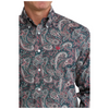 MTW1106101 Cinch Men's Long Sleeve Button Down Western Shirt - Teal Paisley