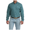 MTW1106114  Cinch Men's Long Sleeve Button Down Western Shirt - Green
