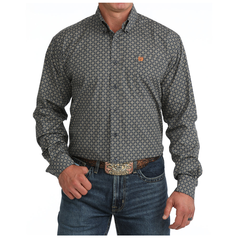 MTW1106131 Cinch Men's Long Sleeve Classic Western Button-down Shirt - Navy