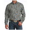 MTW1106134 Cinch Men's Long Sleeve Classic Western Button-down Shirt - Blue Paisley