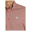 MTW1111456 Cinch Men's Short Sleeve Button Down Shirt - Red Print