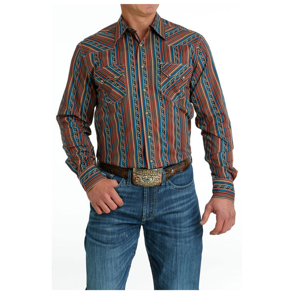 MTW1301069 Cinch Men's Long Sleeve Modern Fit Western Snap Shirt - Multicolor