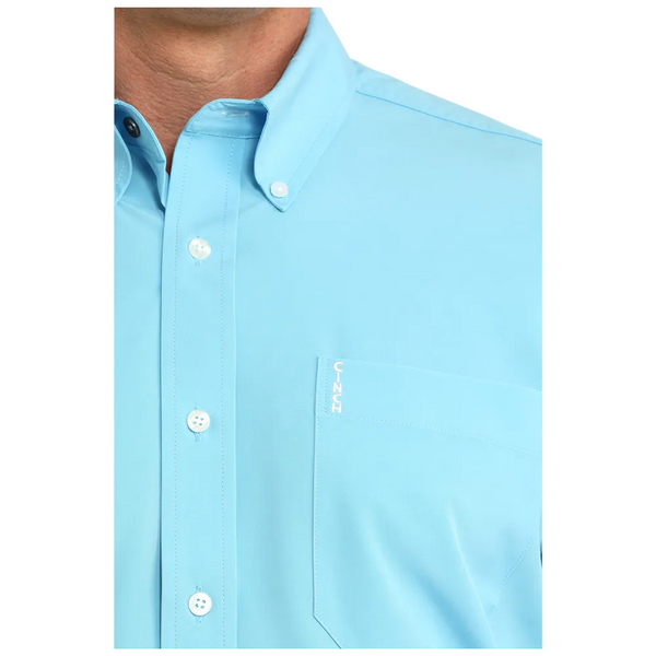 MTW1347156 Cinch Men's Modern Fit Long Sleeve Button Down Western Shirt - Blue