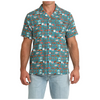 MTW1401055 Cinch Men's Short Sleeve Camp Shirt - Teal