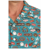 MTW1401055 Cinch Men's Short Sleeve Camp Shirt - Teal