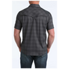 MTW1402011 Cinch Men's Short Sleeve Snap Camp Shirt - Black