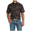 MTW1704156 Cinch Men's ArenaFlex Short Sleeve Button down Western Shirt - Black
